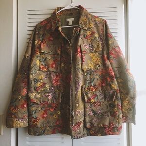 Floral utility jacket
